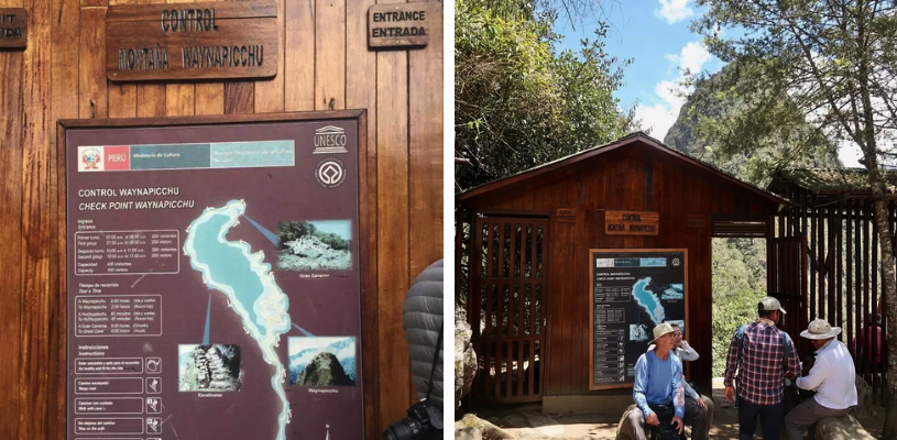Punto de ingreso a Huayna Picchu 