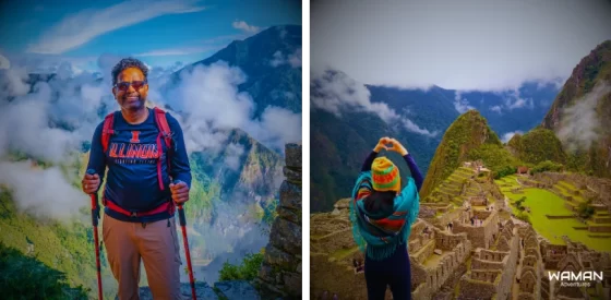 turitas posando para una foto en el viaje a Machu Picchu