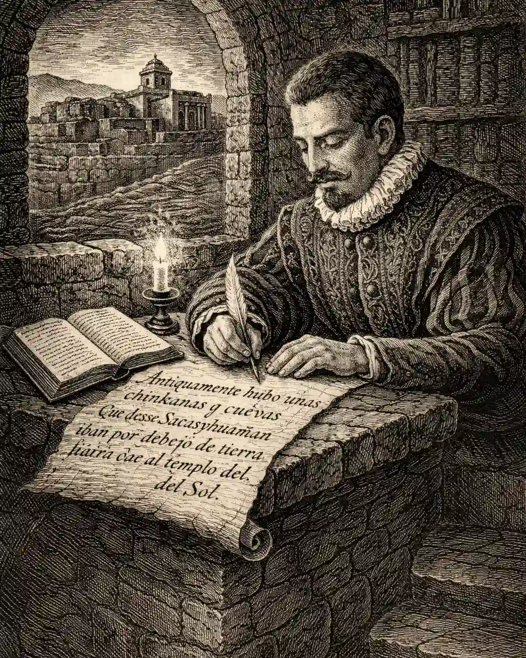 Early colonial writer recording Andean storys