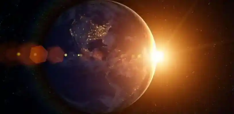 «Planeta tierra vista desde el espacio» "Este