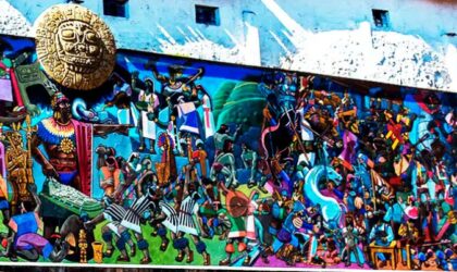 El mural más grande de Sudamérica y la hazaña de una artista cusqueño El mural más grande de Sudamérica y la hazaña de una artista cusqueño