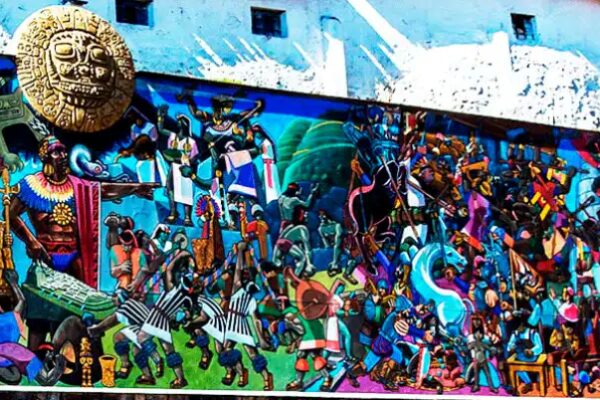 El mural más grande de Sudamérica y la hazaña de una artista cusqueño El mural más grande de Sudamérica y la hazaña de una artista cusqueño