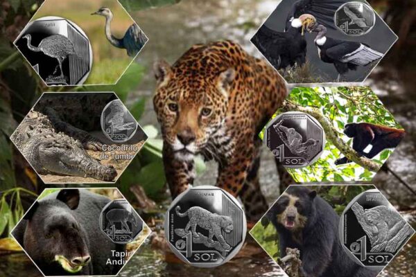 Monedas de colección de la “Fauna Silvestre Amenazada del Perú”