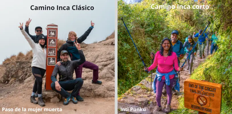 Camino Inca Clásico vs Camino Inca corto
