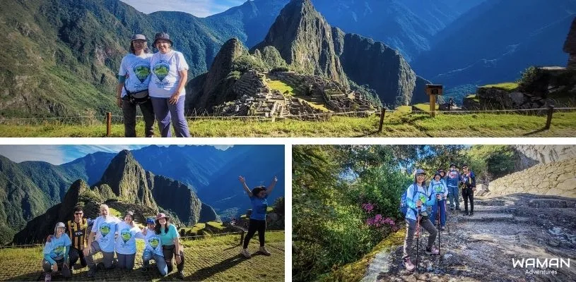 Waman Adventures travelers at Machu Picchu
