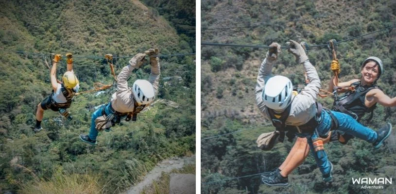 Que dificultad tiene el Inca Jungle, Zip line durante el Inca Jungle