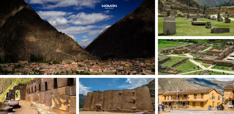 Distribution of the archaeological center of Ollantaytambo.