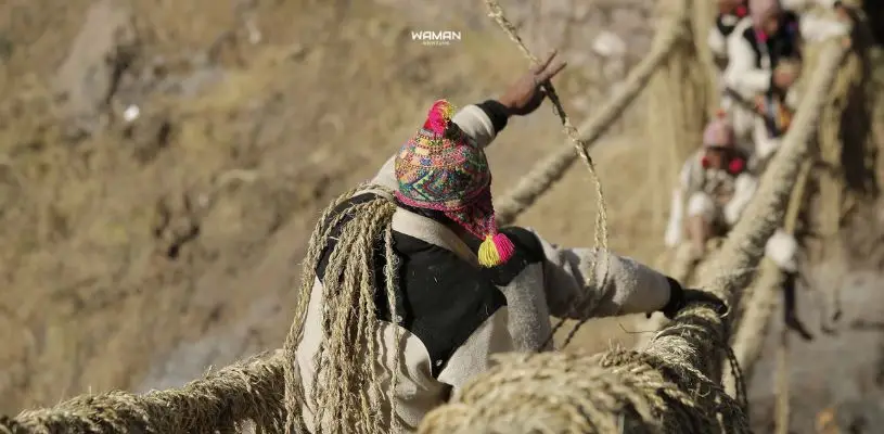 Increible herencia cultural - Puente Qeswachaka en Cusco.