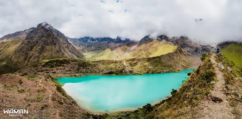 vista panorámica de la laguna Humantay