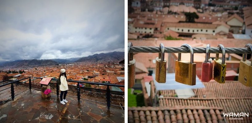 Mirador de San blas , tambien estan los candados colocados por las parejas en el mismo mirador de San Blas
