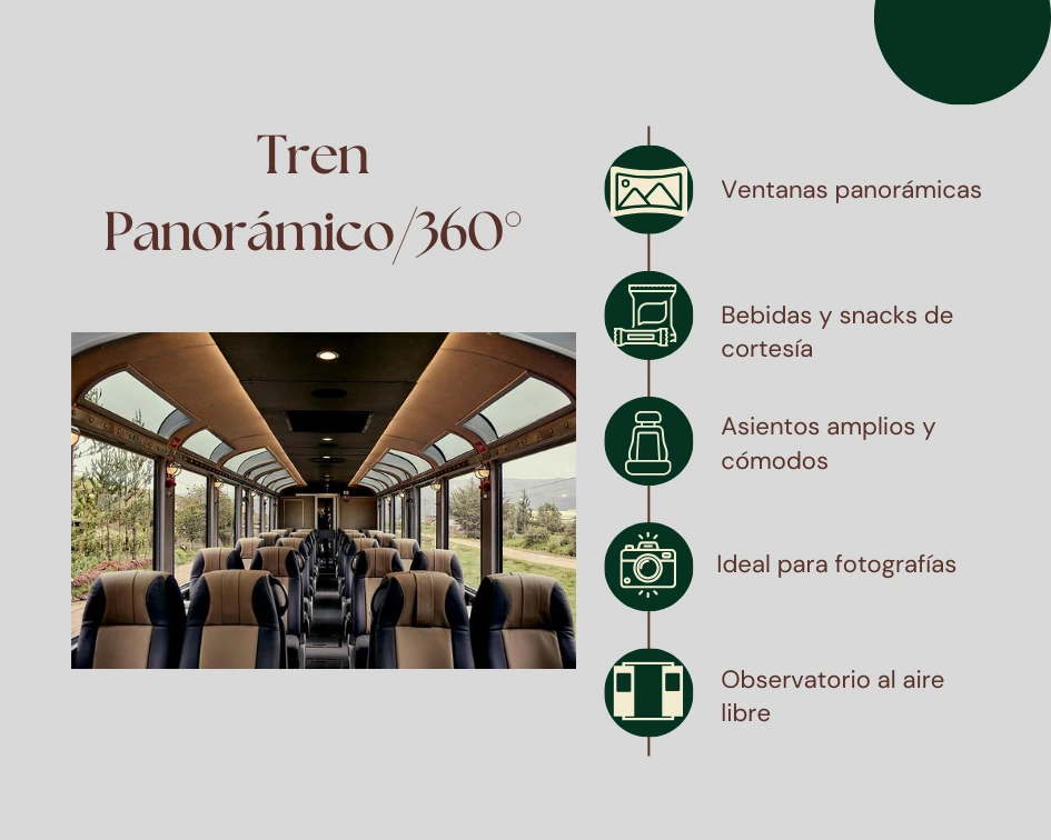 caracteristicas del tren panoramico a machu picchu