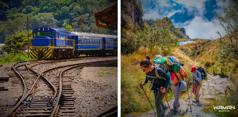 tren a Machu Picchu vs El camino Inca