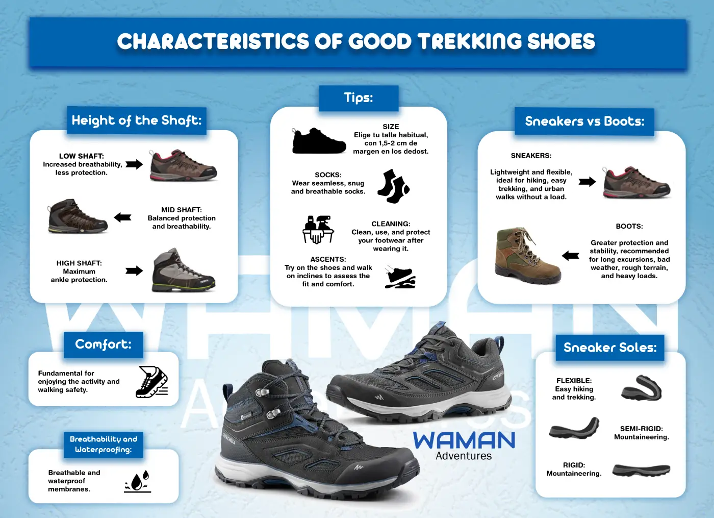 Characteristics of good trekking shoes│Cusco Treks│Waman Adventures