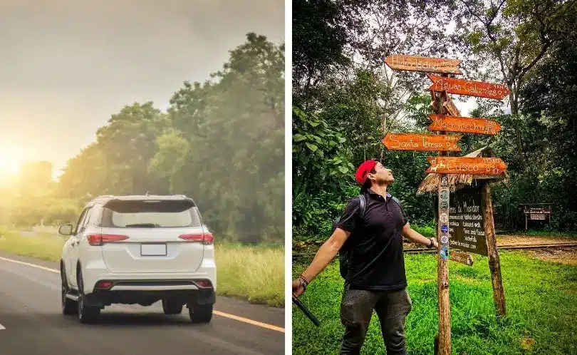 Turista aborda el transporte rumbo a Hidroeléctrica, pasando por Santa Teresa.