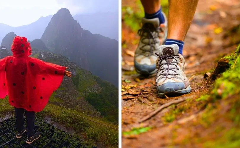 Es importante llevar un poncho impermeable, buen calzado de trekking y otros elementos esenciales.