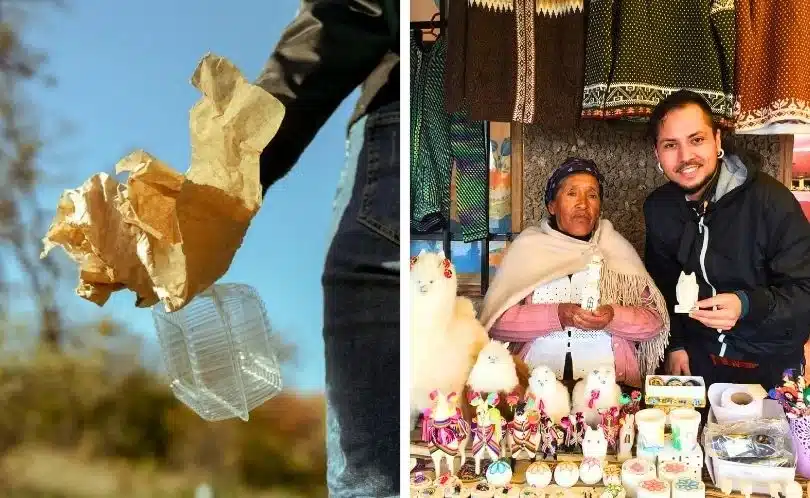 Los turistas aprovechan para comprar souvenirs a los pobladores.