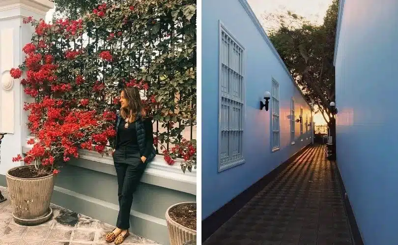 Entrance of the Mario Testino Museum in Barranco, Lima, with modern design and photography exhibits showcasing contemporary Peruvian and international artists.