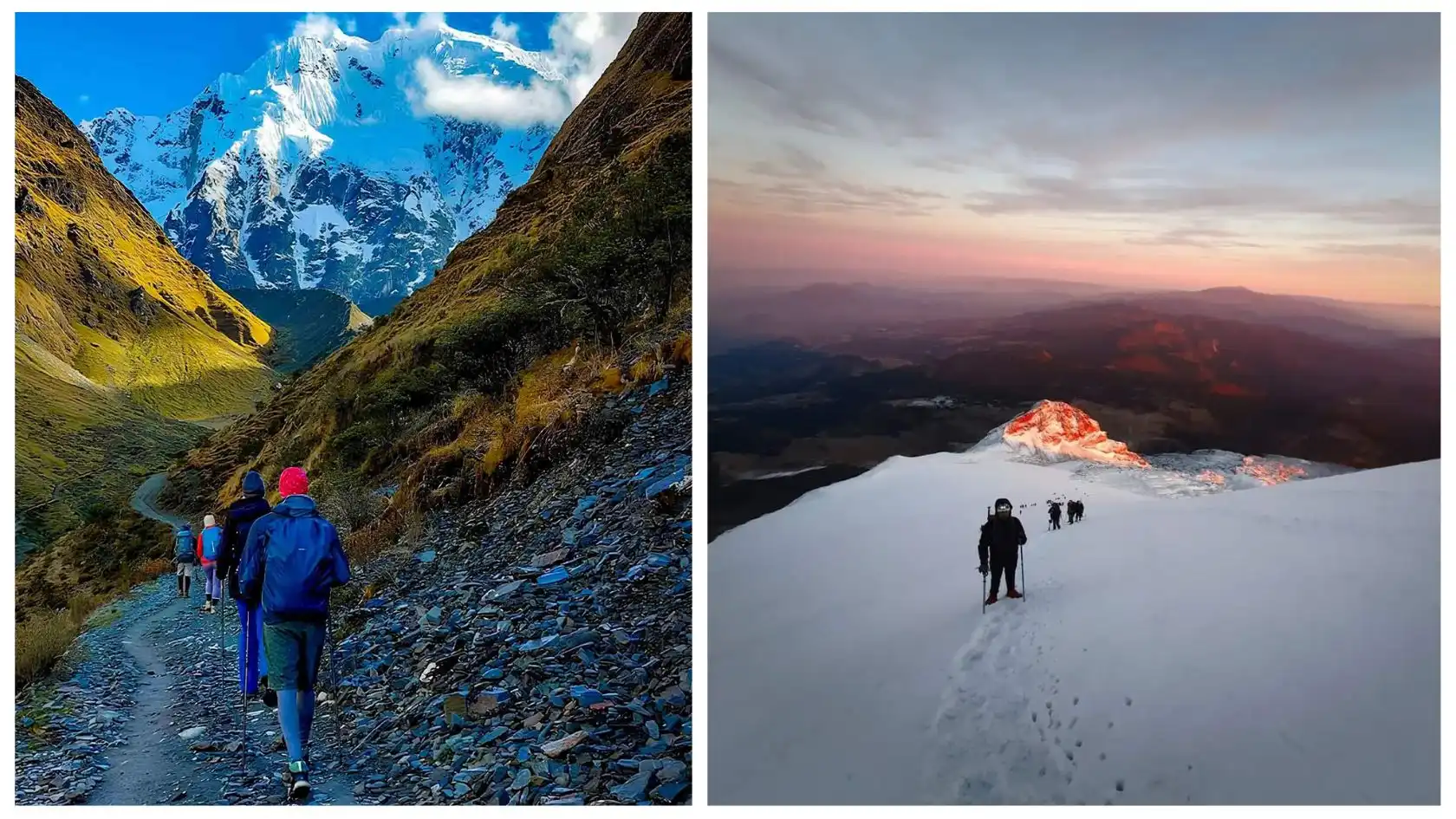 Green paths of Salkantay vs snowy slopes of Orizaba