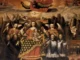 Pintura hispánica de la escuela cusqueña de arte con una virgen coronada,