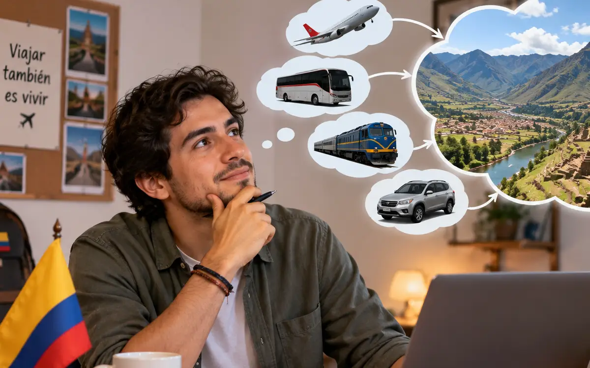 Un viajero compara rutas para visitar el Valle Sagrado desde Colombia.