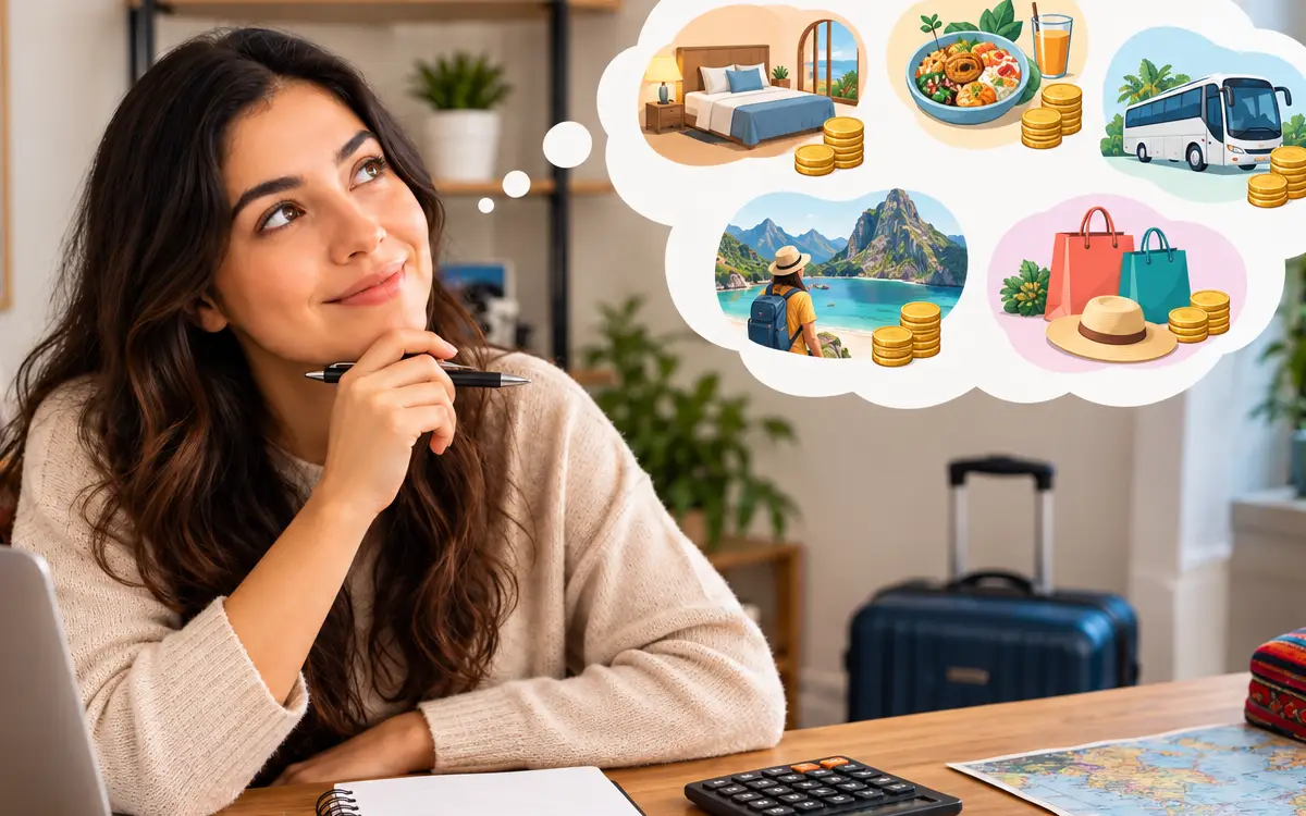 La planificación del viaje también incluye decidir cuánto destinar a comida, transporte, alojamiento y actividades.