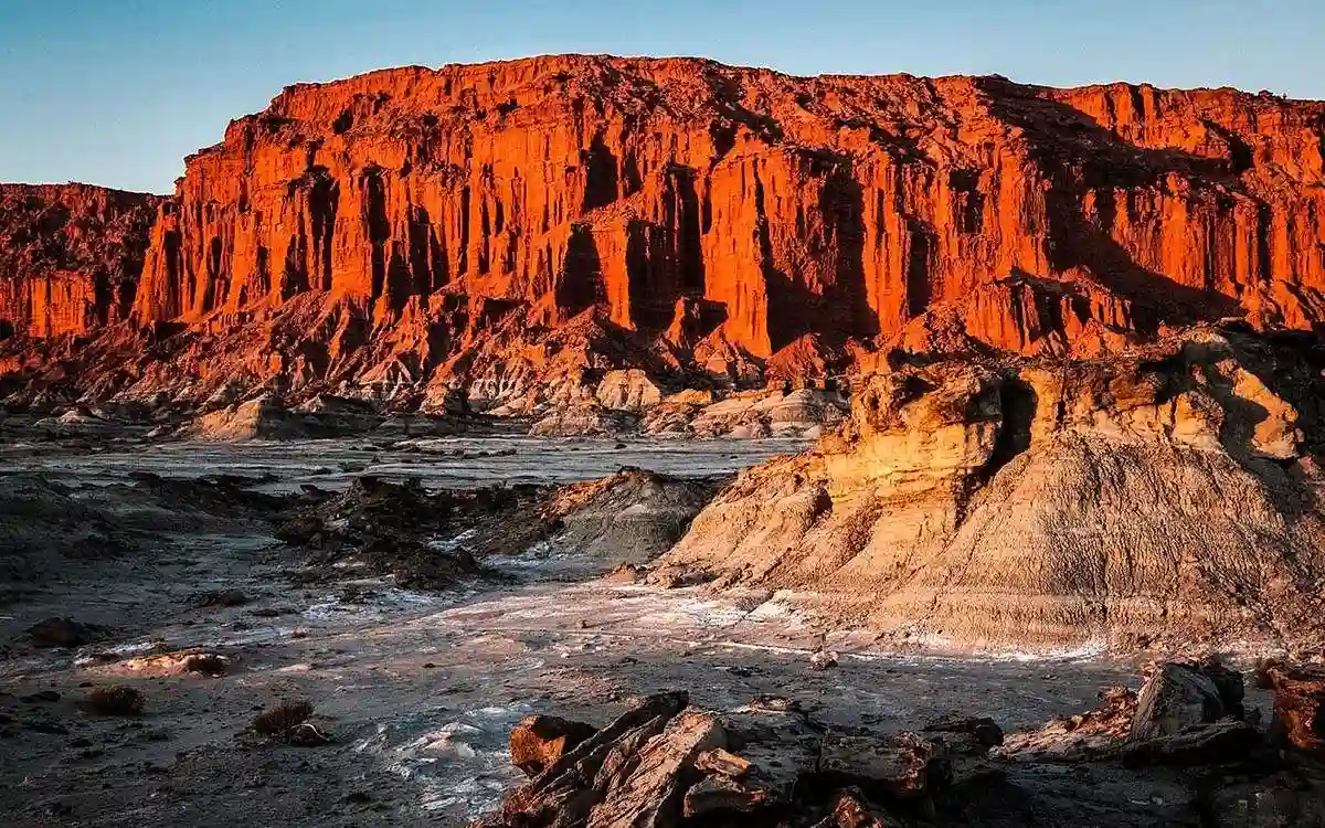Formaciones rocosas rojizas del Parque Natural Provincial Ischigualasto,
