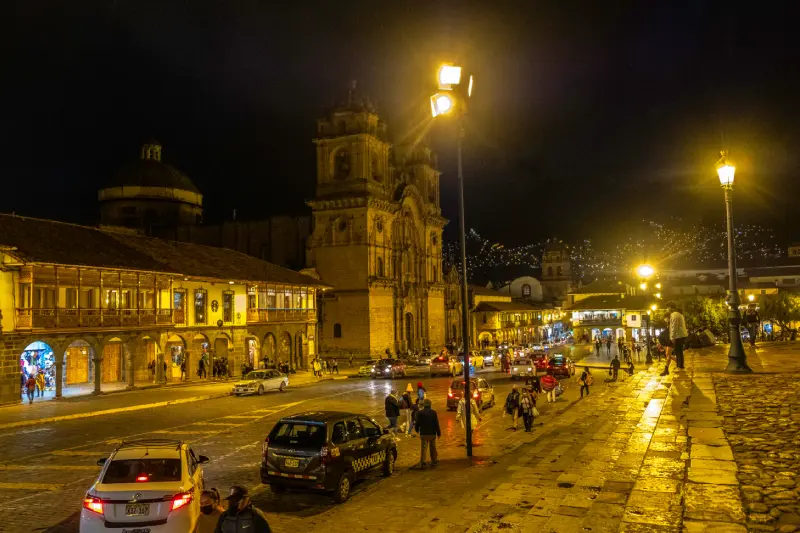 Centro Histórico del Cusco de noche